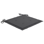 vidaXL Chaises de jardin lot de 8 avec coussins anthracite Bois teck
