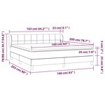 vidaXL Sommier à lattes de lit et matelas Gris foncé 160x200cm Velours