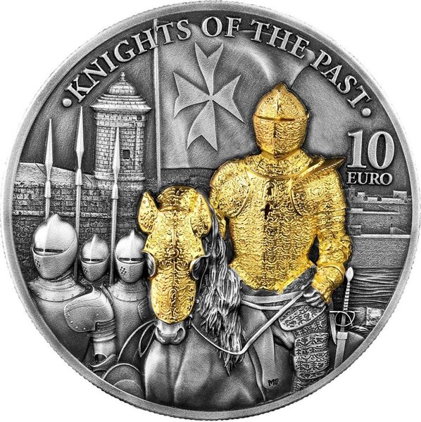 Pièce de monnaie en Argent 10 Euro g 62.2 (2 oz) Millésime 2023 KNIGHTS OF THE PAST