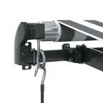 vidaXL Auvent manuel rétractable avec LED anthracite blanc 400x350 cm