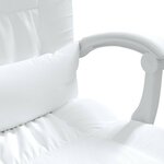 vidaXL Fauteuil inclinable de bureau Blanc Similicuir