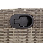 vidaXL Chaise inclinable de jardin avec coussins gris résine tressée