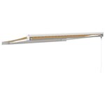 vidaXL Auvent rétractable jaune et blanc 3 5x2 5 m tissu et aluminium