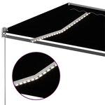vidaXL Auvent automatique et capteur de vent LED 450x350 cm Anthracite