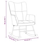 vidaXL Chaise à bascule avec repose-pied Bleu Velours
