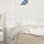 vidaXL Tête de lit Blanc 90x5x78/88 cm Similicuir