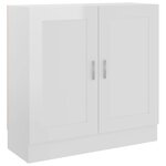 vidaXL Bibliothèque Blanc brillant 82 5x30 5x80 cm Bois d’ingénierie