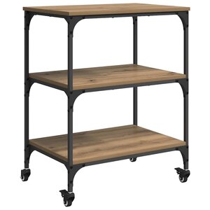 vidaXL Chariot de cuisine Chêne artisanal 60 x 41 x 76 cm