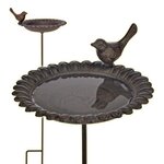 HI Fontaine pour oiseaux Fonte Marron