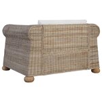 vidaXL Fauteuil avec coussins Rotin naturel