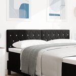 vidaXL Tête de lit LED avec boutons en cristal noir 72 cm Velours