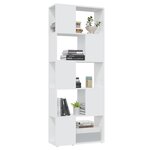 vidaXL Bibliothèque Séparateur de pièce Blanc 60x24x155 cm Aggloméré