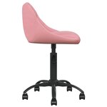 Vidaxl chaise de salle à manger rose velours