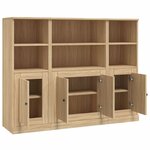 vidaXL Buffets 3 Pièces chêne sonoma bois d'ingénierie