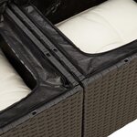vidaXL Salon de jardin 10 Pièces avec coussins noir résine tressée
