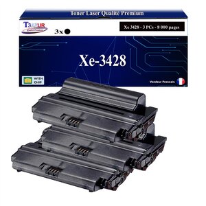T3AZUR -3x Toners compatibles avec Xerox Phaser 3428 3428D 3428DN - Noir