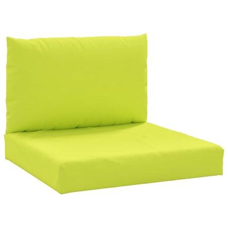 vidaXL Coussins de palette lot de 2 vert vif tissu oxford