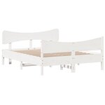 vidaXL Cadre de lit sans matelas blanc 140x190 cm bois de pin massif
