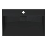 vidaXL Vasque 60x38x11 cm fonte minérale/marbre noir mat