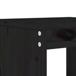 vidaXL Tabourets de bar lot de 2 noir 40x36x75 cm bois massif de pin