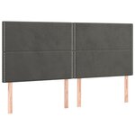 vidaXL Cadre de lit avec tête de lit Gris foncé 200x200 cm Velours