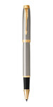 PARKER IM Stylo roller métal brossé Recharge noire pointe fine Coffret cadeau