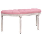 vidaXL Banc Rose 110 5x45x49 cm Velours