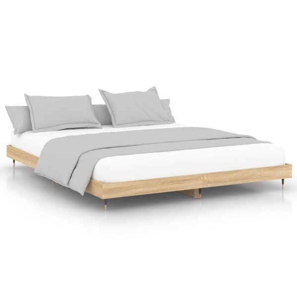 vidaXL Cadre de lit sans matelas chêne sonoma 160x200 cm