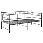 vidaXL Cadre de canapé-lit extensible noir métal 90x200 cm