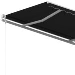 Vidaxl auvent rétractable automatique 350x250 cm anthracite