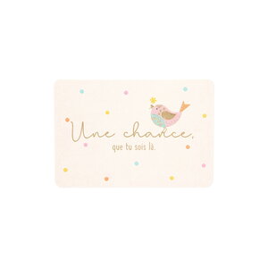 Mini carte de voeux avec enveloppe - amour / amitié - une chance que tu sois là