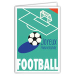 Carte Joyeux Anniversaire avec Enveloppe - Fan de Football - Mini Posters Format 17x11 5cm - Sport Ballon Rond Supporter Rétro Vintage - Fabriquée en France