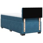 vidaXL Sommier à lattes de lit avec matelas Bleu foncé 90x200 cm