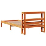 vidaXL Cadre de lit avec tête de lit cire marron 75x190 cm bois de pin