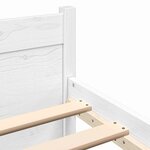 vidaXL Cadre de lit sans matelas blanc bois massif 140x190 cm