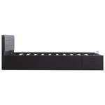 vidaXL Cadre de lit avec rangement hydraulique 140x200 cm similicuir