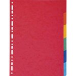 Jeu de 6 intercalaires carton 220g recyclé A4 multicolore x 50 EXACOMPTA
