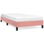 vidaXL Cadre de lit Rose 100x200 cm Velours