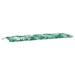 vidaXL Coussins de banc de jardin lot de 2 motif de feuilles