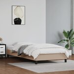 vidaXL Cadre de lit Cappuccino 100x200 cm Similicuir