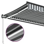 vidaXL Auvent manuel rétractable avec LED anthracite blanc 400x350 cm