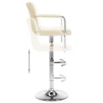 vidaXL Tabourets de bar lot de 2 crème similicuir