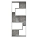 vidaXL Bibliothèque Gris béton 67x24x161 cm Bois d'ingénierie