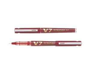 Roller Rechargeable Hi-TechPoint V7 Begreen Pte Moyenne Encre liquide Rouge PILOT