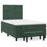 vidaXL Sommier à lattes de lit avec matelas vert foncé 120x190 cm