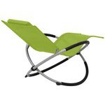 vidaXL Chaise longue géométrique d'extérieur Acier Vert