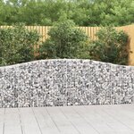 vidaXL Paniers à gabions arqués 6 Pièces 400x30x80/100 cm Fer galvanisé