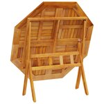 vidaXL Table pliable de jardin Ø110x75 cm bois d'acacia solide