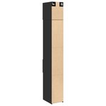 vidaXL Armoire de rangement mince noir 30x42 5x225cm bois d'ingénierie