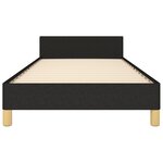 vidaXL Cadre de lit avec tête de lit Noir 100x200 cm Tissu